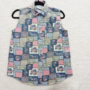 Blouse Size S Gardener Gift Patchwork Cottagecore Whimsycore Y2K Coquette Resort